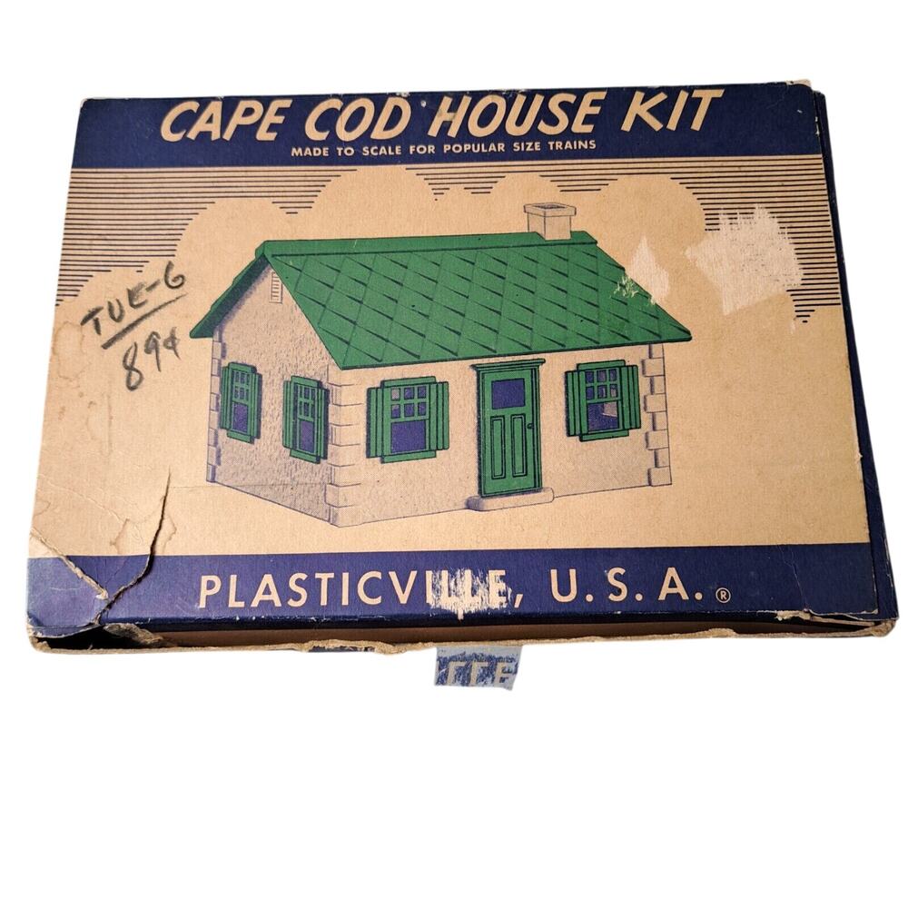 Vtg Plasticville Cape Cod House Kit USA HP-9 TRAIN ACCESSORY Hobby Collector HTF